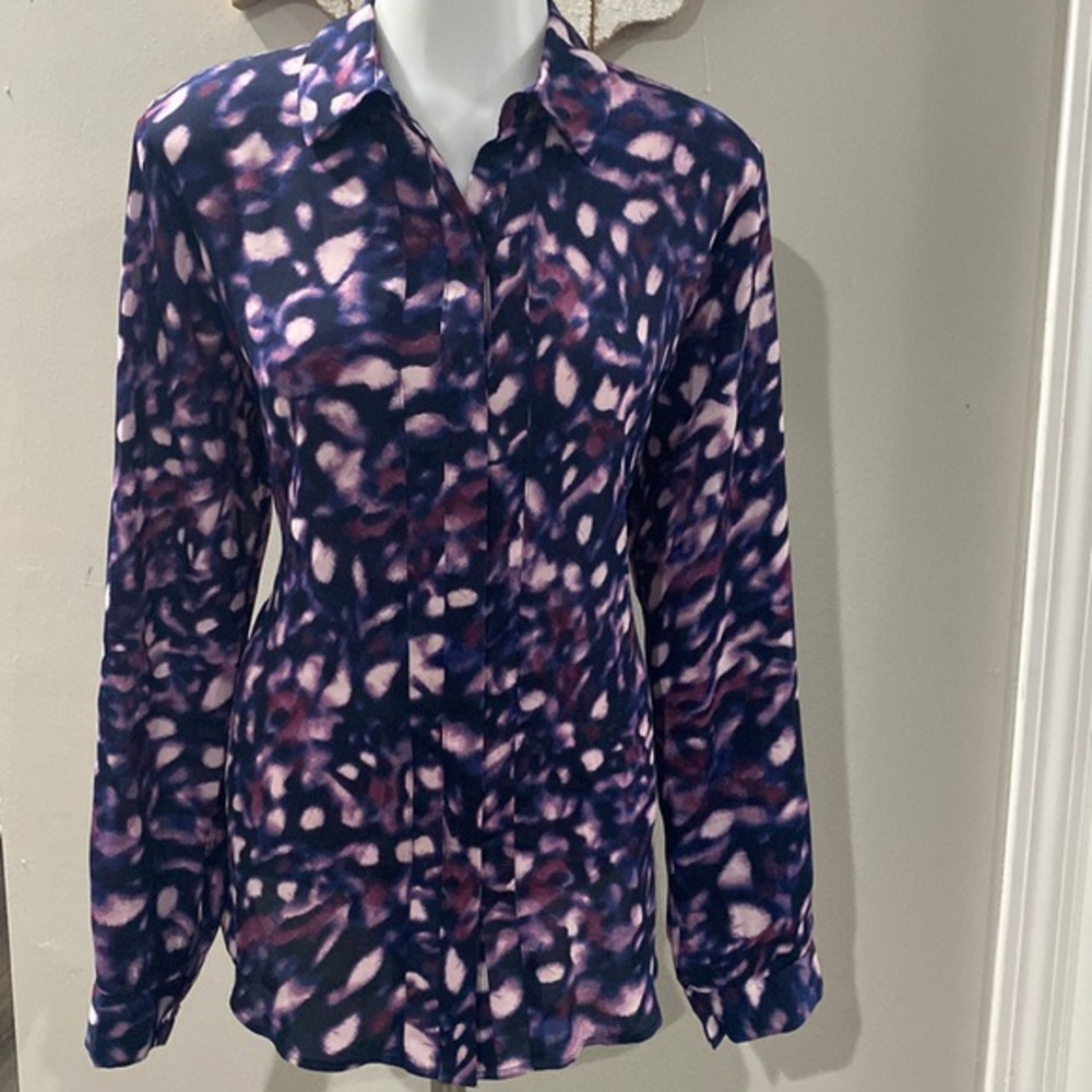 NWT! Robert Rodriguez Purple Printed‎ Blouse